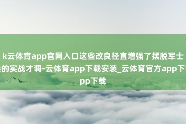 k云体育app官网入口这些改良径直增强了摆脱军士兵的实战才调-云体育app下载安装_云体育官方app下载
