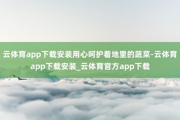 云体育app下载安装用心呵护着地里的蔬菜-云体育app下载安装_云体育官方app下载